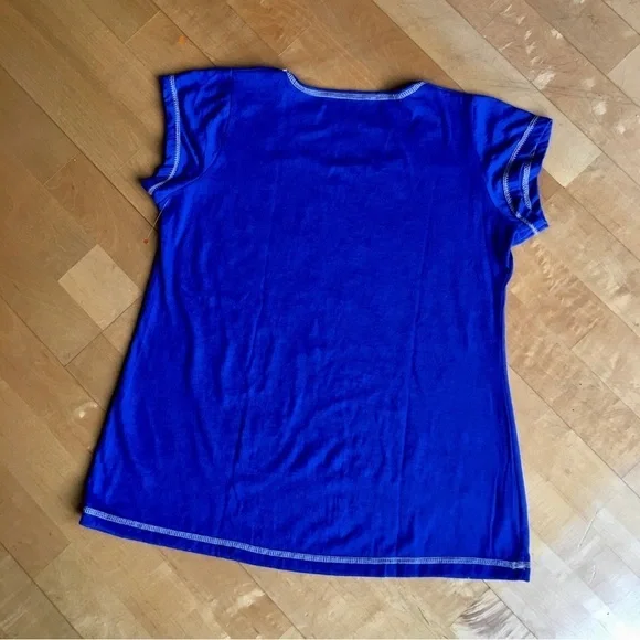 Butterfly Graphic Short Sleeve Tee, Royal Blue, Green, Black, Size XS - Picture 4 of 15